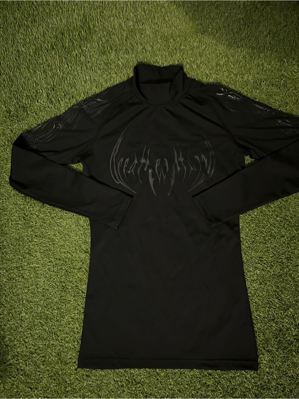 Breathe Divinity Compression Black Gym tee Neck Top